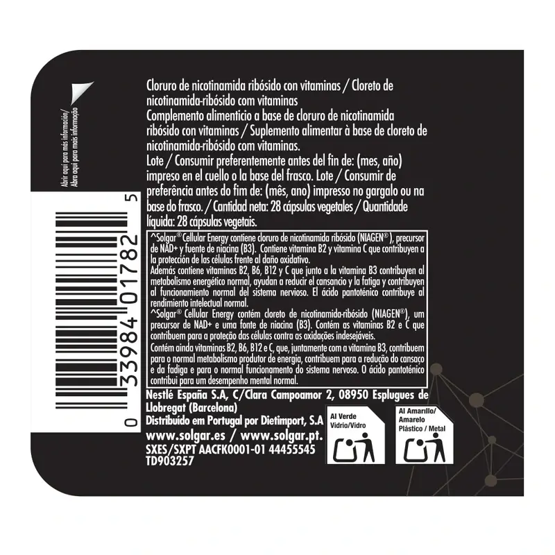 Solgar Cellular Energy, 28 Cápsulas - Image 6