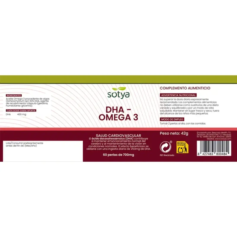 Sotya Dha 700 Mg , 60 cápsulas - Image 4