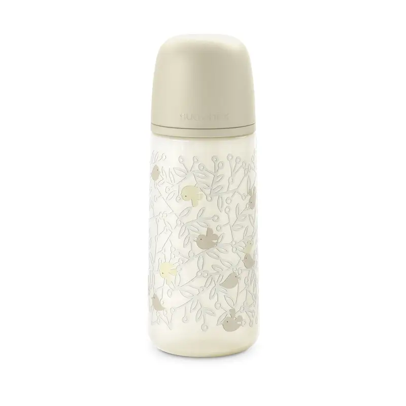 Suavinex Biberón Tetina Sx Pro Flujo Denso (L) +6 Meses Birdies Beige, 360 ml - Image 5