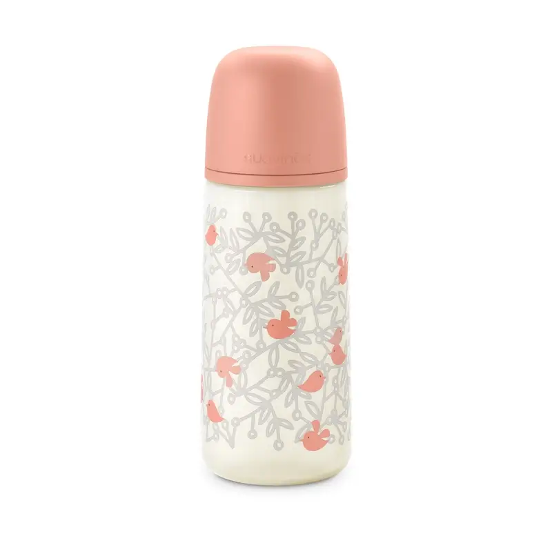 Suavinex Biberón Tetina Sx Pro Flujo Denso (L) +6 Meses Birdies Rosa, 360 ml - Image 6