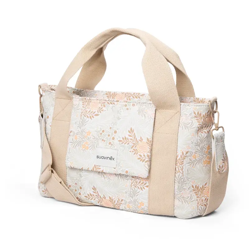 Suavinex Bolso Carro Bebé Panera Estampado Rectangular Poetry Beige - Image 7