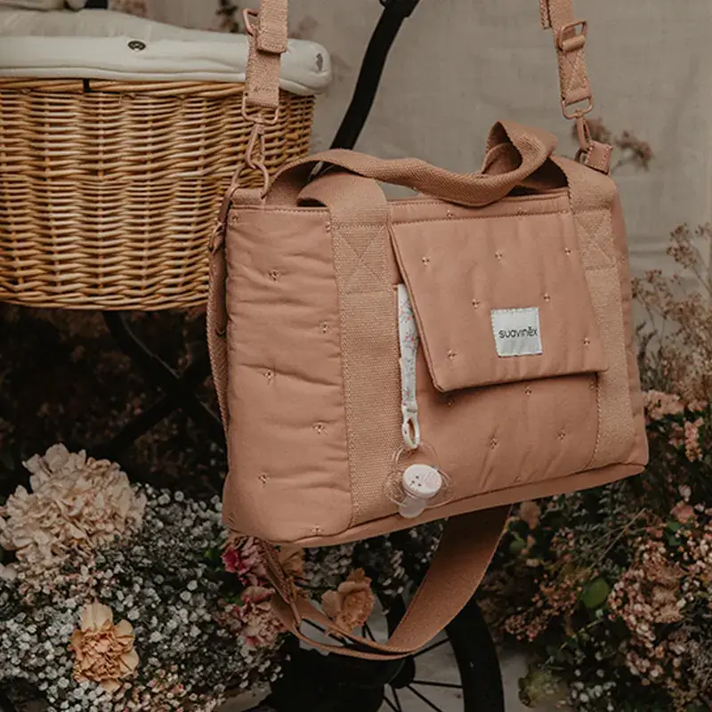 Suavinex Bolso Carro Bebé Panera Rectangular Poetry Rosa - Image 2
