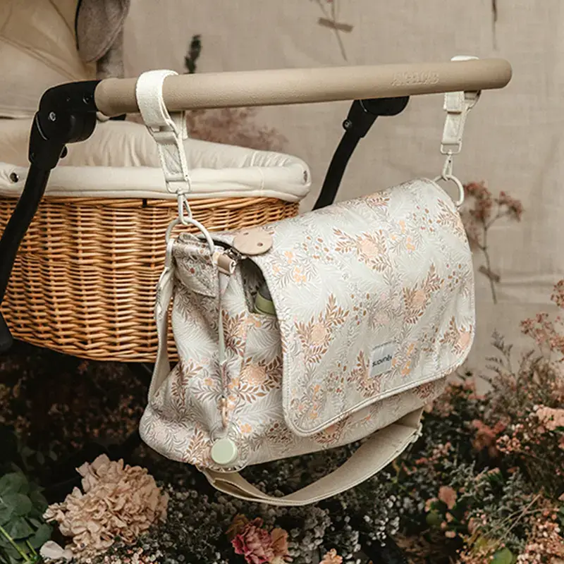 Suavinex Bolso Maternidad Bandolera Estampado Poetry Beige - Image 2