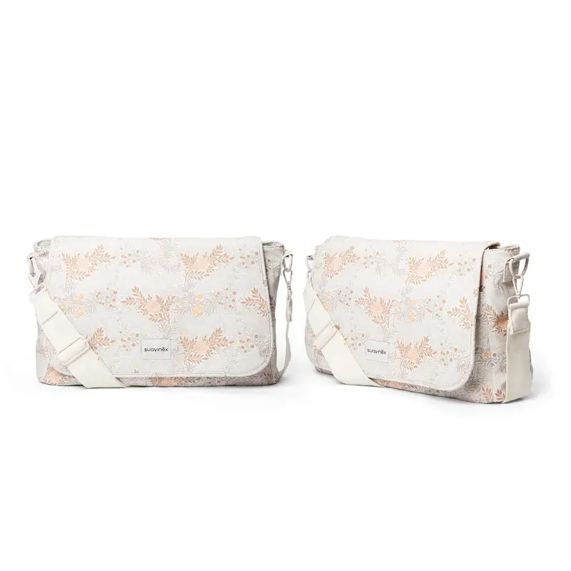 Suavinex Bolso Maternidad Bandolera Estampado Poetry Beige - Image 9