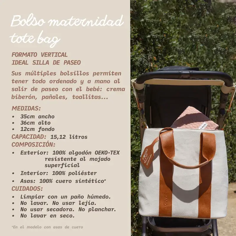 Suavinex Bolso Maternidad Tote Bag, Gris - Image 6