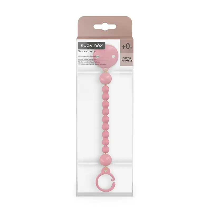 Suavinex Broche Pinza De Silicona, Fuchsia - Image 2