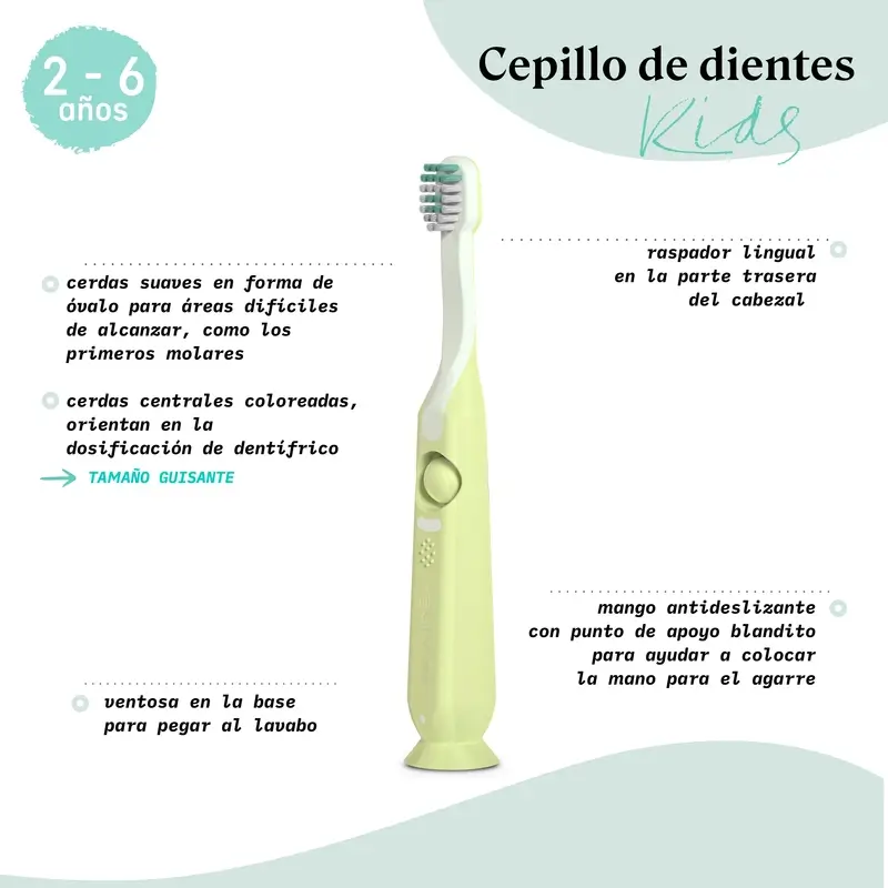 Suavinex Cepillo De Dientes Infantil De 2 A 6 Años, Verde - Image 5