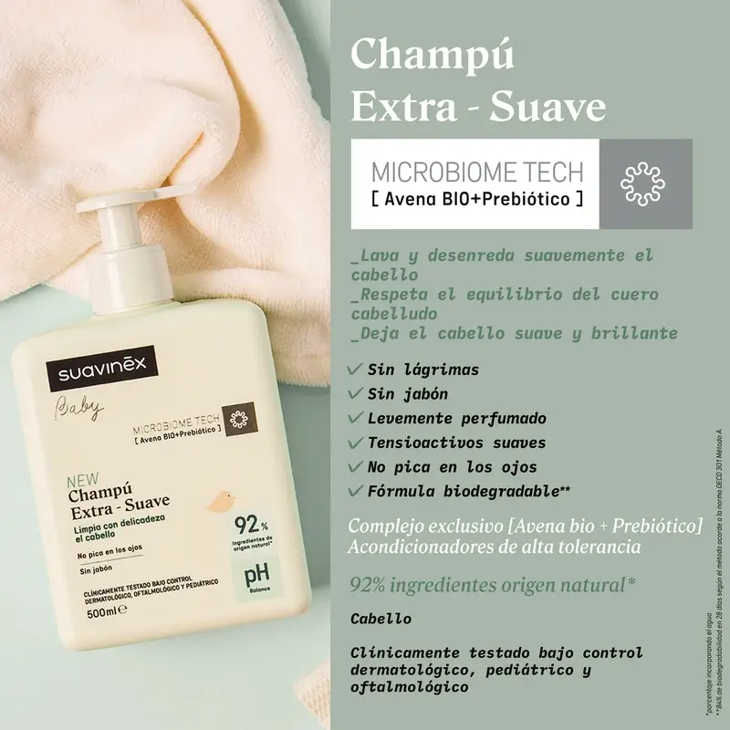 Suavinex Champú Extra Suave, 500 Ml - Image 3