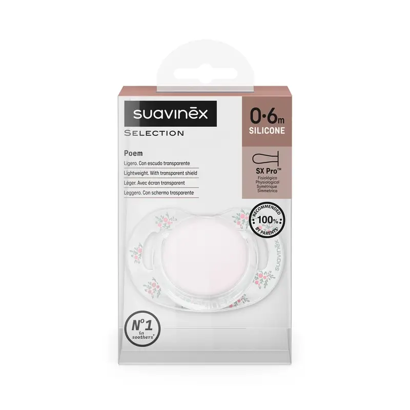 Suavinex Chupete Sx Pro 0/6 Meses, Poetry Rosa - Image 3