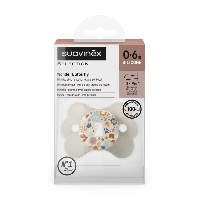 Suavinex Chupete Sx Pro 0/6 Meses, Wonderland Beige - Image 3