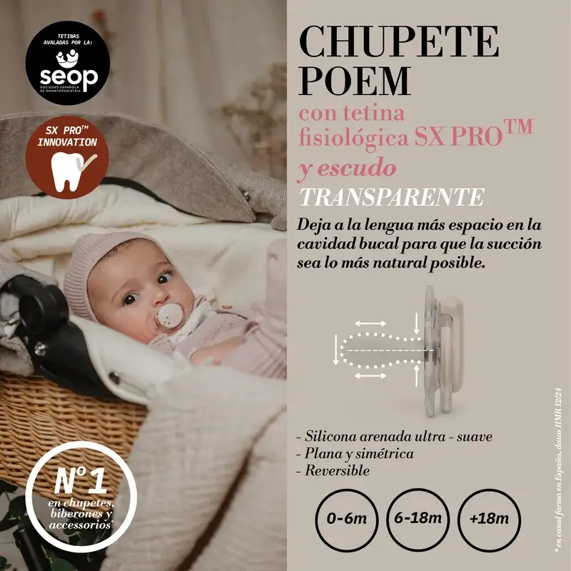 Suavinex Chupete Sx Pro 6/18 Meses, Poetry Azul - Image 6