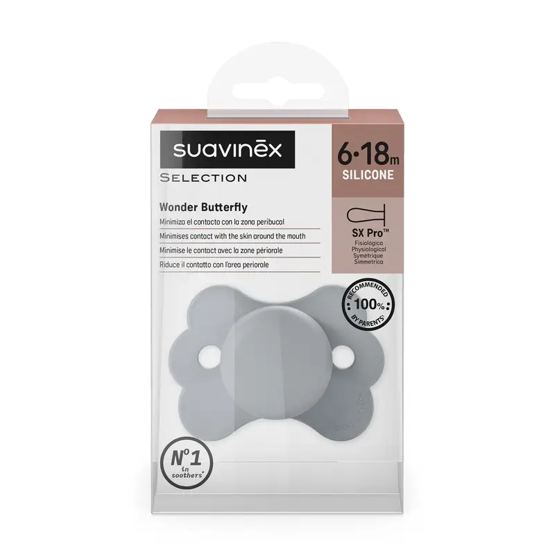 Suavinex Chupete Sx Pro 6/18 Meses, Wonderland Azul Liso - Image 3