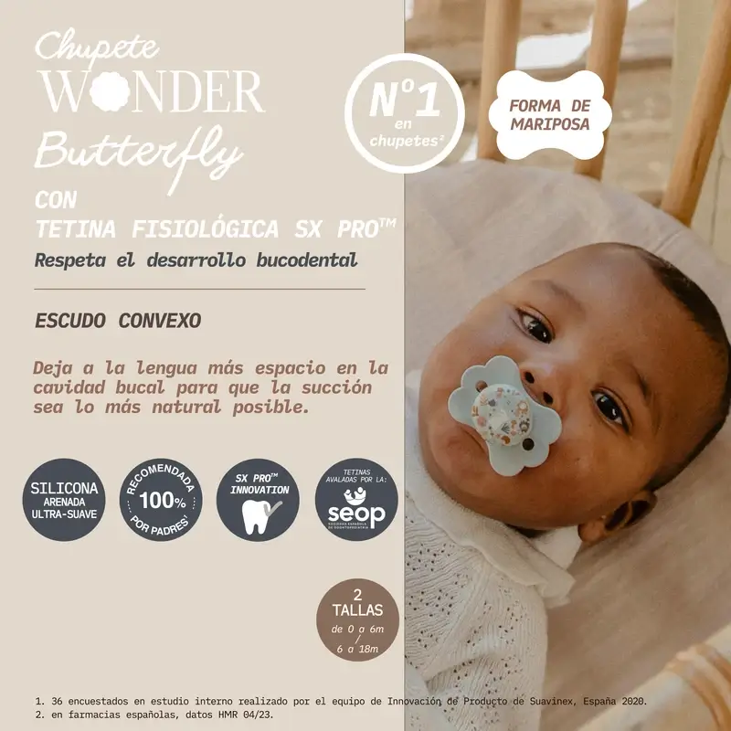 Suavinex Chupete Sx Pro 6/18 Meses, Wonderland Beige - Image 8