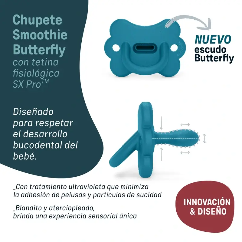 Suavinex Chupete Todo Silicona Fisiológico Sx Pro, 0/6 Meses, Mariposa Rosewater - Image 9