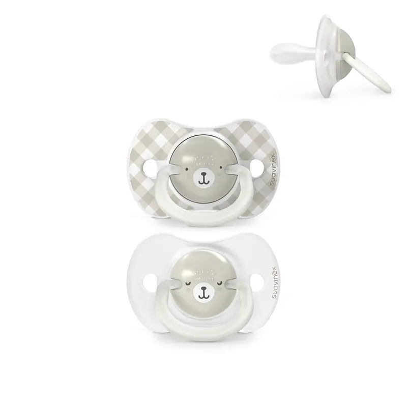 Suavinex Chupetes Nocturnos Night & Day Tetina Sx Pro 0/6 Meses Gris, 2 unidades - Image 2