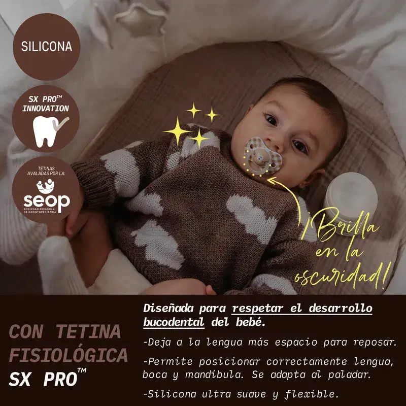 Suavinex Chupetes Nocturnos Night & Day Tetina Sx Pro 6/18 Meses Azul, 2 unidades - Image 3