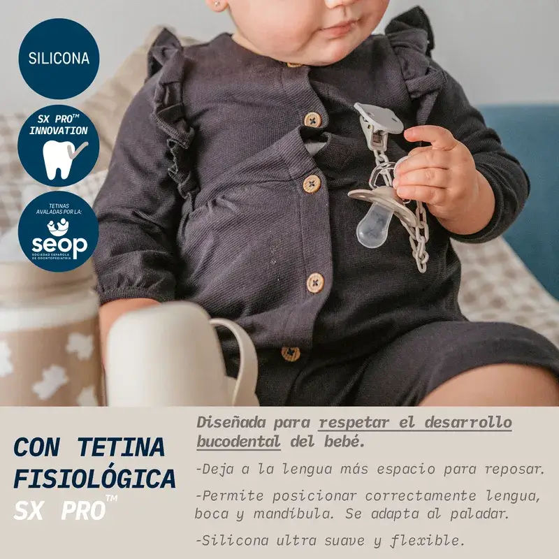 Suavinex Chupetes Tetina Sx Pro +18 Meses Birdies Beige, 2 unidades - Image 3