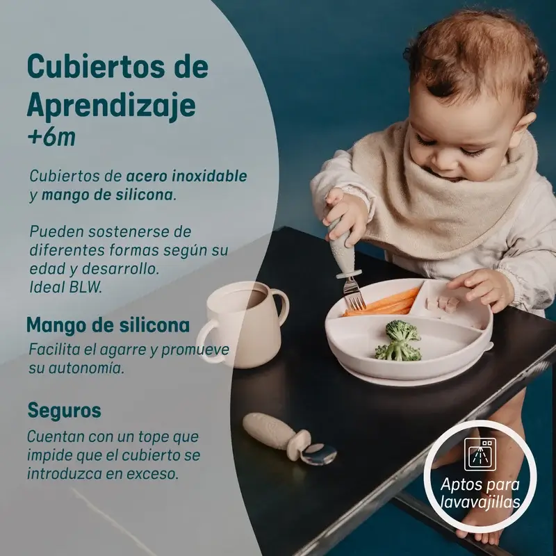 Suavinex Cubiertos Aprendizaje Acero Inoxidable, +6 Meses, Rosa - Image 4