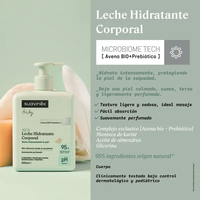 Suavinex Leche Corporal Hidratante Para Bebés, 500 Ml - Image 4