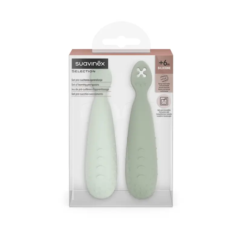 Suavinex Pack 2 Precucharas De Silicona, +6 Meses, Verde - Image 3
