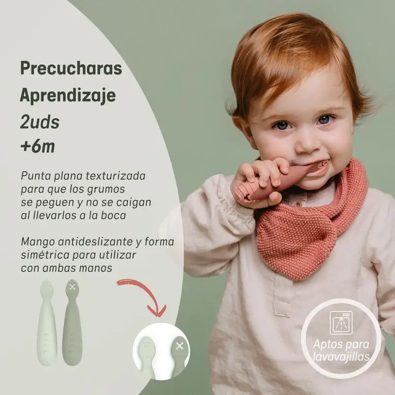 Suavinex Pack 2 Precucharas De Silicona, +6 Meses, Verde - Image 5