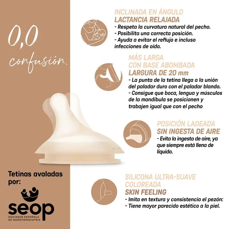Suavinex Pack 2 Tetinas Zero Zero Flujo Denso (L), +6 Meses, Deep - Image 8