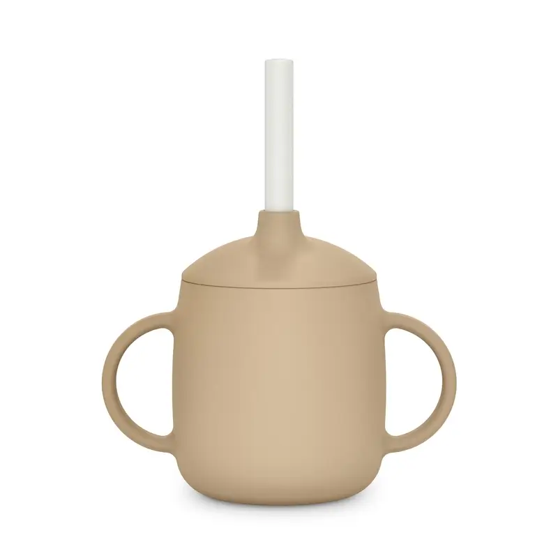 Suavinex Vaso Aprendizaje 3-En-1 De Silicona, +6 Meses, Beige - Image 5