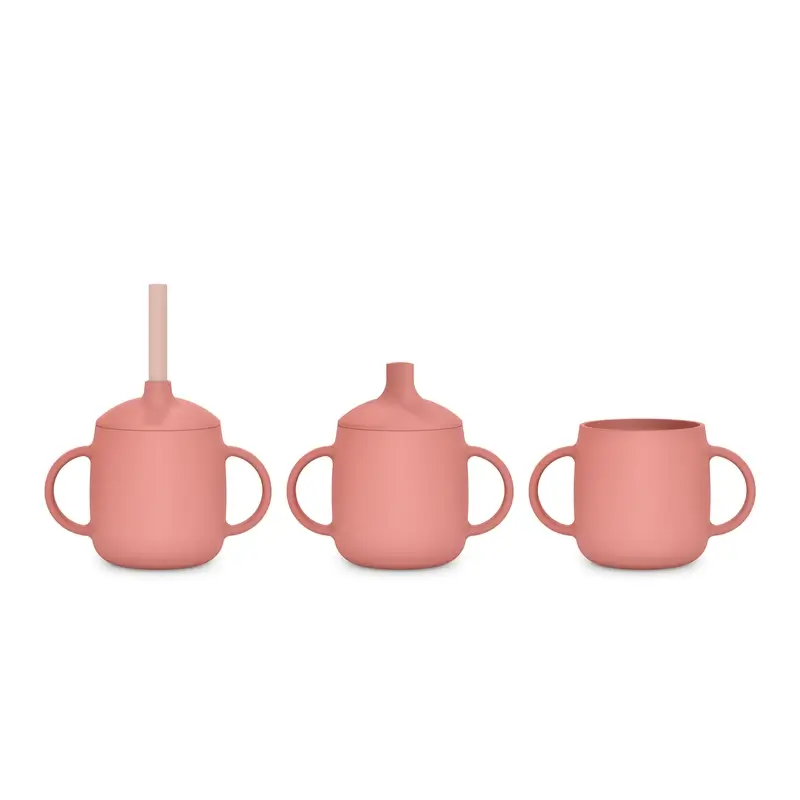 Suavinex Vaso Aprendizaje 3-En-1 De Silicona, +6 Meses, Rosa - Image 3