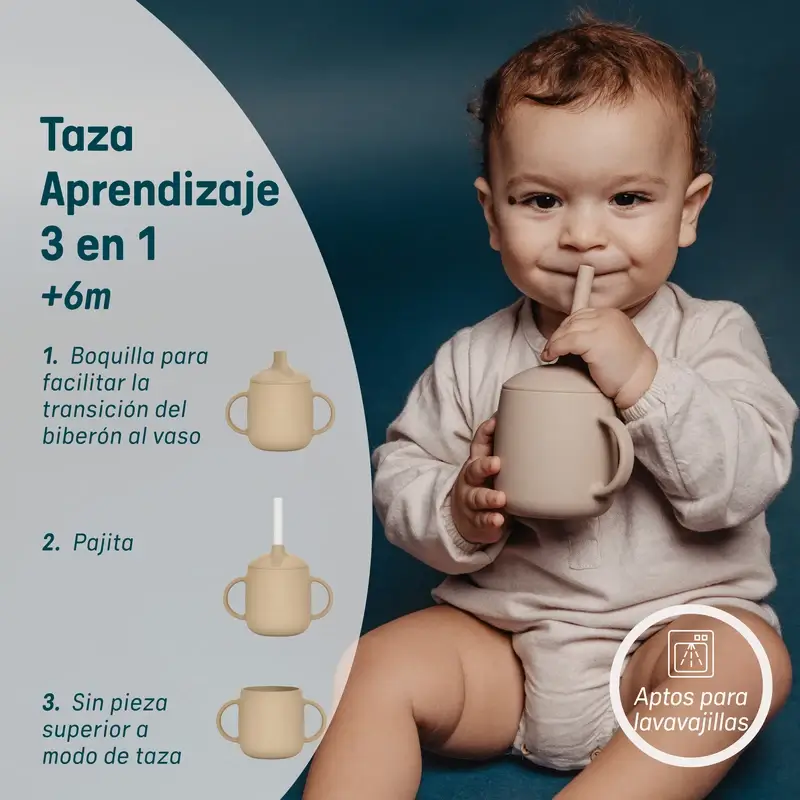 Suavinex Vaso Aprendizaje 3-En-1 De Silicona, +6 Meses, Verde - Image 10