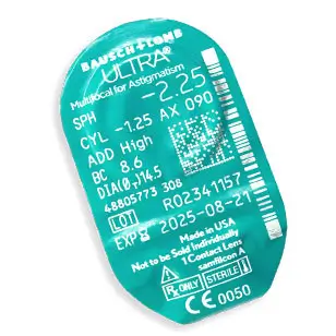 Ultra Lentillas Multifocales Para Astigmatismo Mensuales , 6 unidades - -0.50, -1.75, 180, 8.6, Baja, 14.50 - Image 2