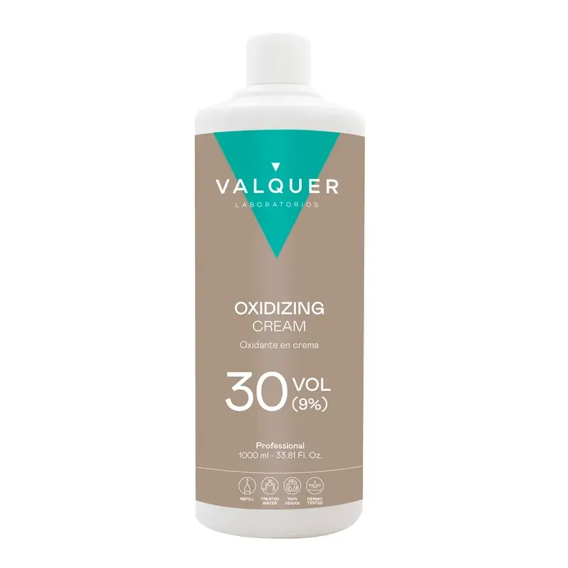 Valquer Agua Oxigenada 30 Vol (9%) – Oxidante Capilar Profesional , 1 L