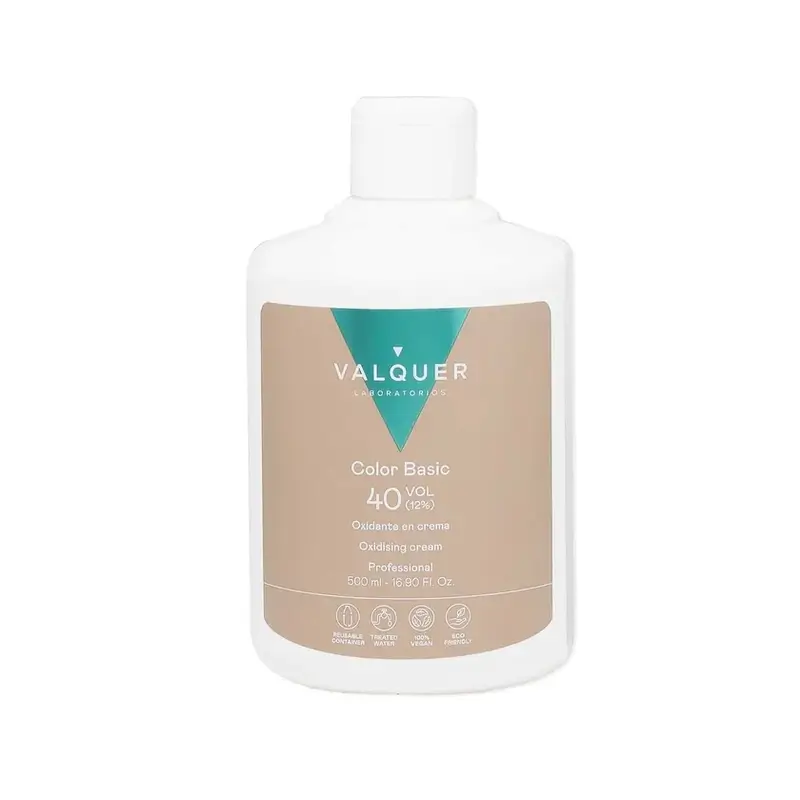 Valquer Agua Oxigenada 40 Vol (12%) – Oxidante Capilar Profesional , 500 ml
