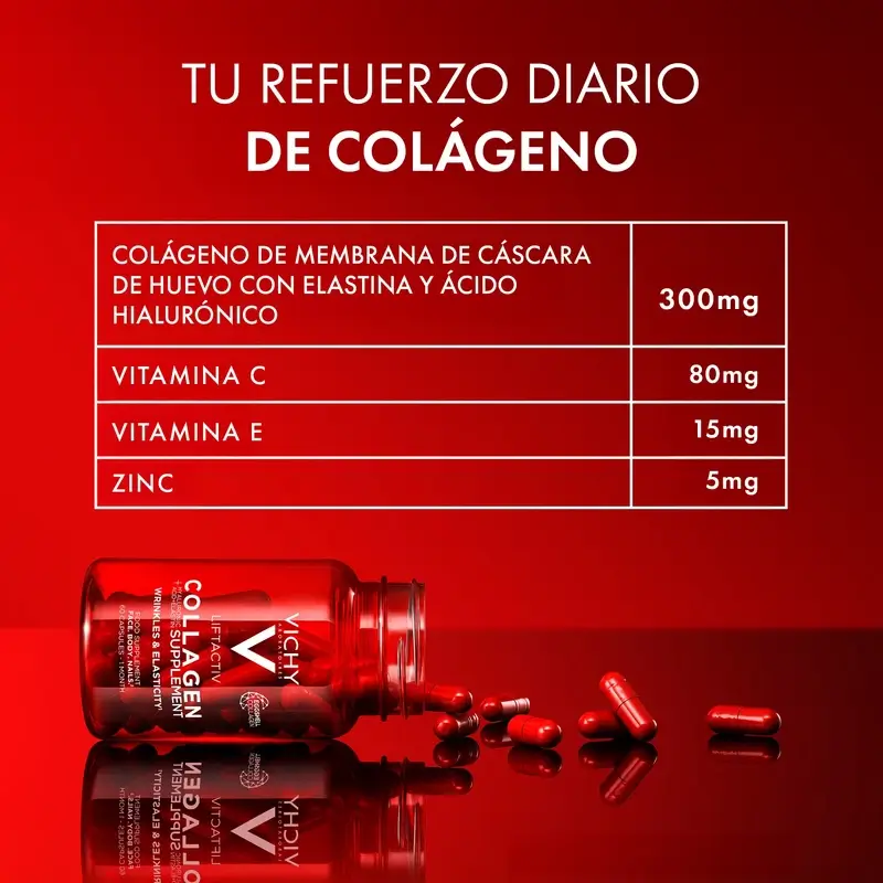 Vichy Liftactiv Colágeno Antiedad Con Vitaminas y Minerales, 60 Cápsulas - Image 10