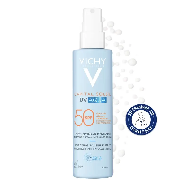 Vichy Solar Uv Aqua Spray Hidratante Invisible Spf50 , 200 ml - Image 3