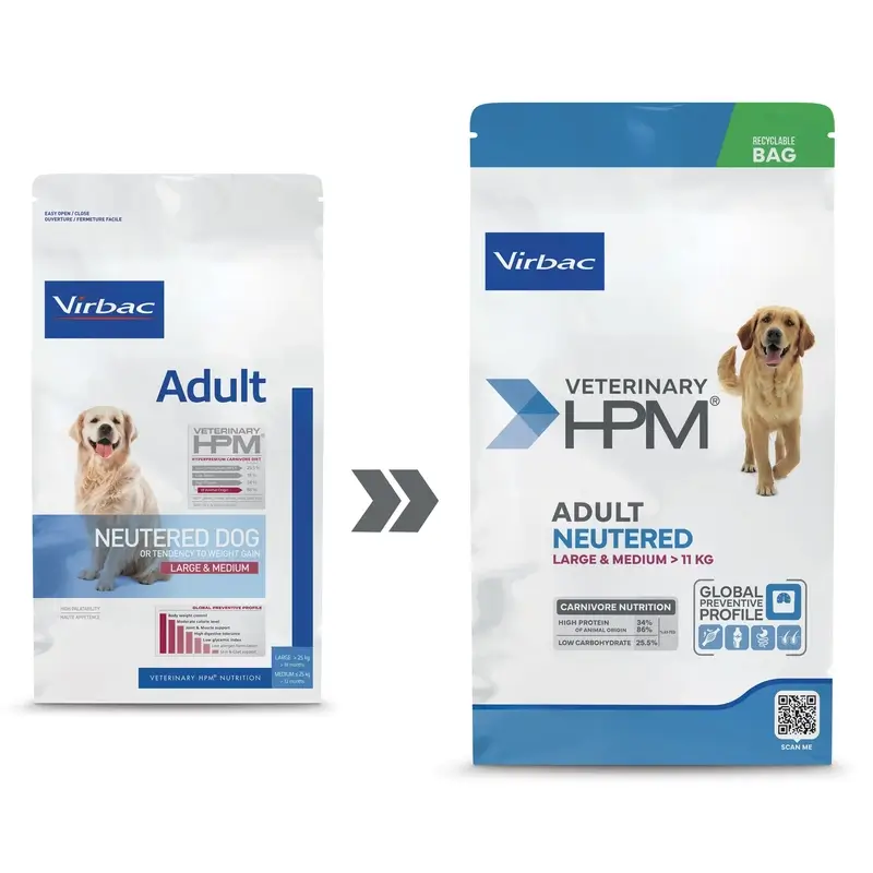 Virbac Veterinary Hpm Adult Neutered Dog Large & Medium 16 Kg - Image 2
