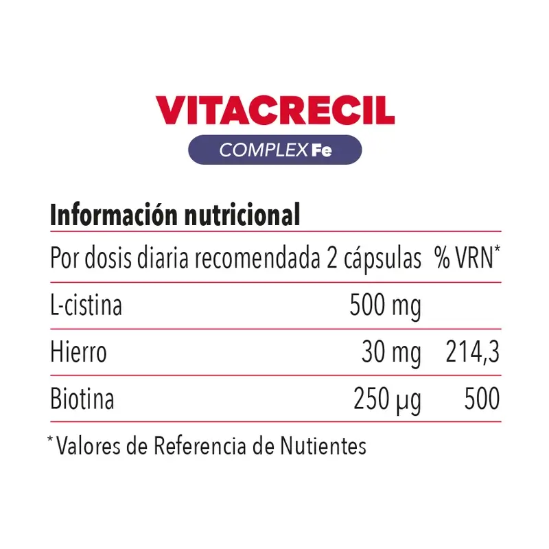 Vitacrecil Complex Fe, 90 Cápsulas - Image 6