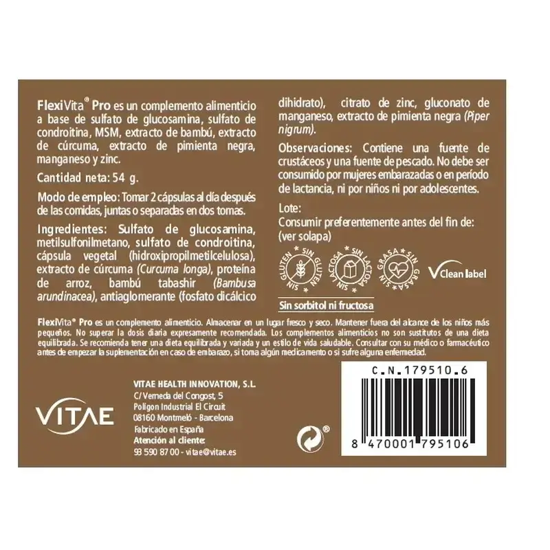 Vitae Flexivita Pro Duplo, 2X60 Cápsulas - Image 2