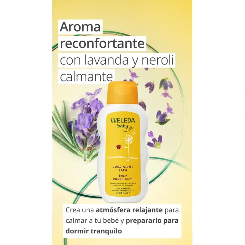 Weleda Caléndula Baño Buenas Noches, 200 ml - Image 3