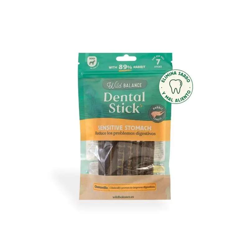Wild Balance Stick Dental Sensitive Stomach - Reduce Problemas Digestivos - 7 Sticks M (Unidad) , 100 gramos