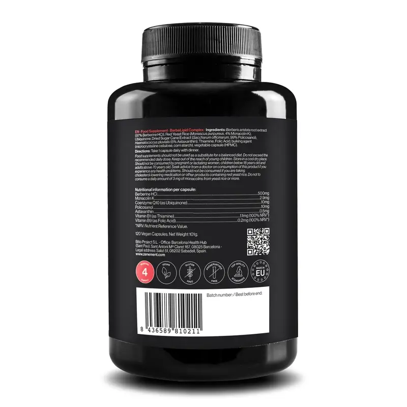 Zenement Berbelipid Complex, 120 cápsulas veganas - Image 2
