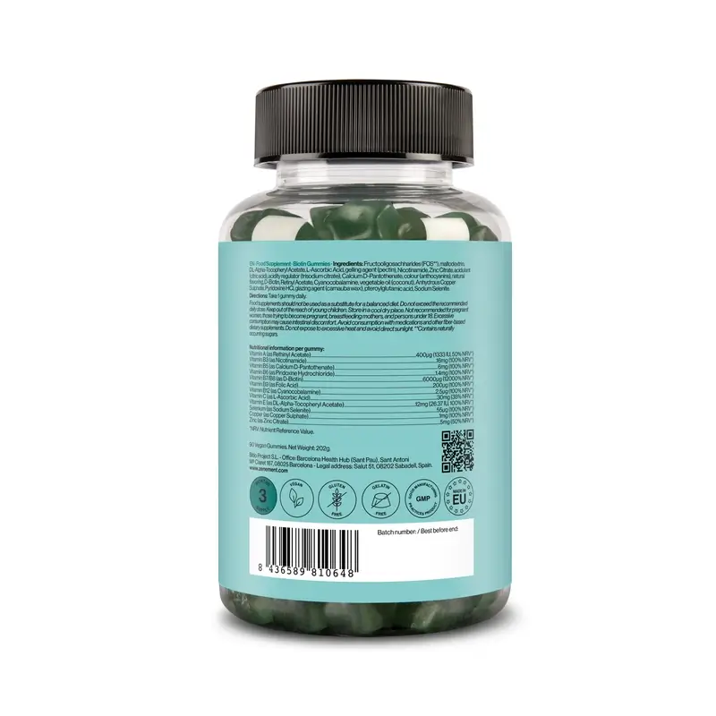 Zenement Gummies De Biotina, 90 gominolas veganas - Image 2