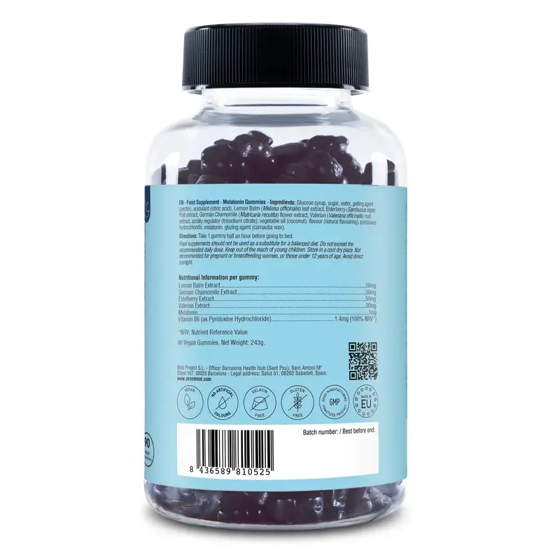 Zenement Gummies Melatonina, 90 gominolas veganas - Image 2