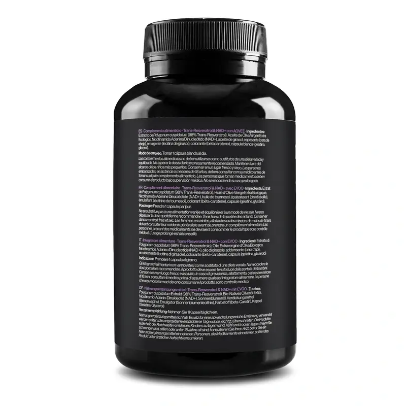 Zenement Trans-Resveratrol & Nad+ Con Aove, 90 cápsulas blandas - Image 3